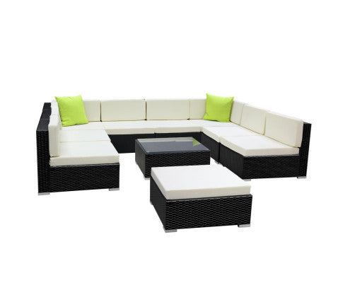 10PC Outdoor Lounge and Table Set