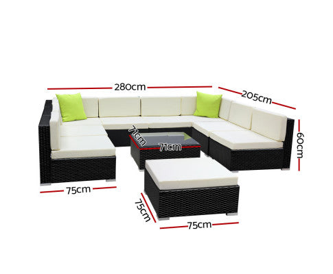 10PC Outdoor Lounge and Table Set