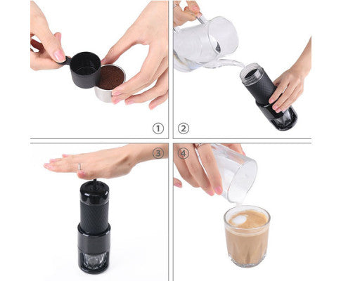 Portable Espresso Coffee Machine - Black