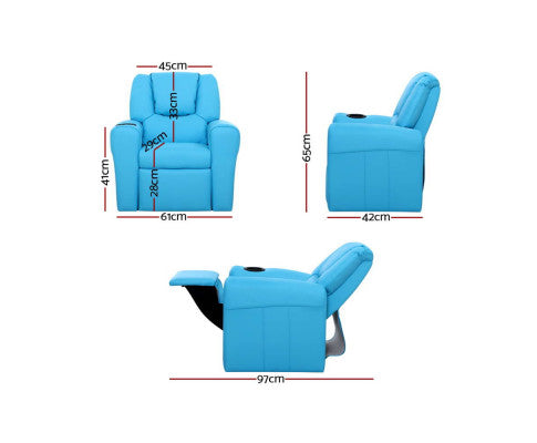 Kids Recliner Lounge - Blue