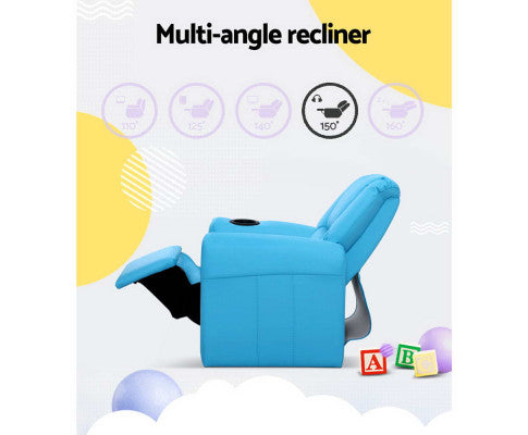 Kids Recliner Lounge - Blue