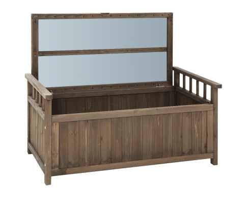 Outdoor Wooden Storage Bench Chest