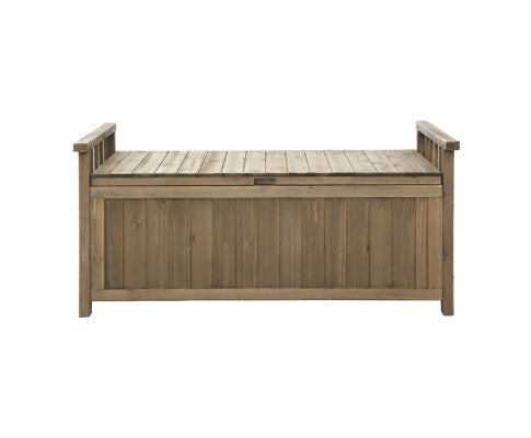 Outdoor Wooden Storage Bench Chest